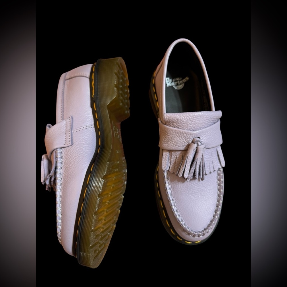 Dr. Martens Adrian Tassel Loafers Lavender Purple Periwinkle Size 7 New - Picture 3 of 8